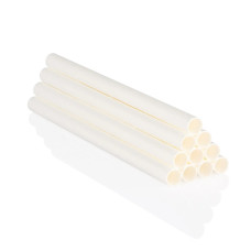 Соломка паперова біла 11мм для Bubble tea 100 шт/пач
