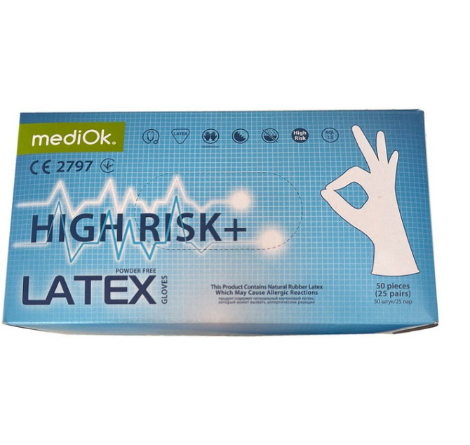 Рукавички  латексні ХL господарські MediOk High Risk