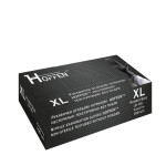 Рукавички  нітрилові чорні  XL Hoffen 100 шт/пач
