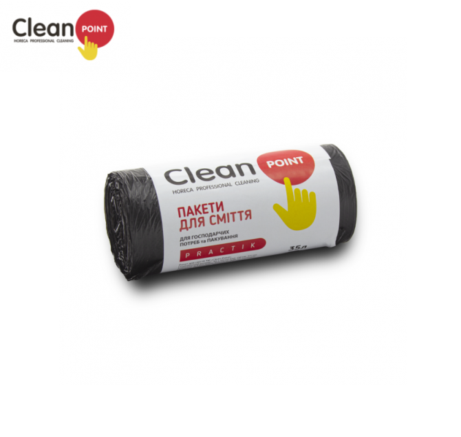 Пакети для сміття Clean Point PRO 35 л 50 шт/рул